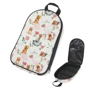 Eslifey Borsa organizer per utensili da cucina da viaggio, con graziosi conigli, fiori, mosca, agarico, verdure, borsa portatile per barbecue, campeggio, pentole e utensili da cucina, Multicolore 4