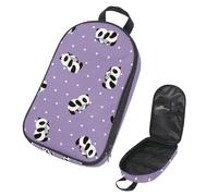 Eslifey Borsa organizer per utensili da cucina da viaggio, con illustrazioni di panda, alfabeto inglese, cartoni animati, borsa portatile per barbecue, campeggio, pentole, kit da cucina, Multicolore 8