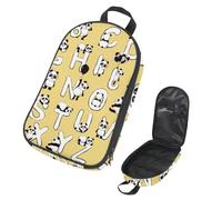 Eslifey Borsa organizer per utensili da cucina da viaggio, con illustrazioni di panda, alfabeto inglese, cartoni animati, borsa portatile per barbecue, campeggio, pentole, kit da cucina, Multicolore 1