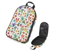 Eslifey Borsa organizer per utensili da cucina da viaggio, con impronte di dinosauri, borsa portatile per barbecue, kit da cucina, Multicolore 6., 14.7x8.74x2.17in/36x22.2x25.5cm, Organizer per borse