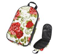 Eslifey Borsa organizer per utensili da cucina da viaggio, con impronte di dinosauri, borsa portatile per barbecue, kit da cucina, Multicolore 12., 14.7x8.74x2.17in/36x22.2x25.5cm, Organizer per borse