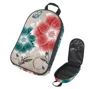 Eslifey Borsa organizer per utensili da cucina da viaggio, con iris su foglia di tè, borsa portatile per barbecue, kit da cucina, Multicolore 7, 14.7x8.74x2.17in/36x22.2x25.5cm, Organizer per borse