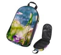 Eslifey Borsa organizer per utensili da cucina da viaggio, con iris su foglia di tè, borsa portatile per barbecue, kit da cucina, Multicolore 4., 14.7x8.74x2.17in/36x22.2x25.5cm, Organizer per borse