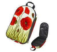 Eslifey Borsa organizer per utensili da cucina da viaggio, con iris su foglia di tè, borsa portatile per barbecue, kit da cucina, Multicolore 3, 14.7x8.74x2.17in/36x22.2x25.5cm, Organizer per borse