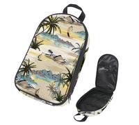 Eslifey Borsa organizer per utensili da cucina da viaggio, con motivo di piume di pavone e cuori, portatile, per barbecue, campeggio, pentole, kit da cucina, Multicolore 15., 14.7x8.74x2.17in