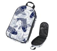 Eslifey Borsa organizer per utensili da cucina da viaggio, con palme da cocco, barca a vela, estate, spiaggia, surf, borsa portatile per barbecue, kit da cucina, Multicolore 2., 14.7x8.74x2.17in