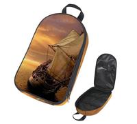 Eslifey Borsa organizer per utensili da cucina da viaggio, con teschio e papaveri, borsa portatile per barbecue, kit da cucina, Multicolore 8., 14.7x8.74x2.17in/36x22.2x25.5cm, Organizer per borse