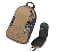 Eslifey Borsa organizer per utensili da cucina da viaggio, con zebra quadrata, portatile, per barbecue, campeggio, pentole, kit da cucina, Multicolore 1., 14.7x8.74x2.17in/36x22.2x25.5cm, Organizer