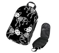 Eslifey Borsa organizer per utensili da cucina da viaggio da campeggio, con scheletri di gatto, borsa portatile per barbecue, kit da cucina, Multicolore 1., 14.7x8.74x2.17in/36x22.2x25.5cm, Organizer