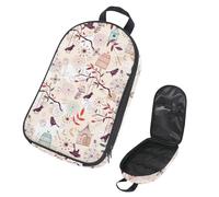 Eslifey Borsa organizer per utensili da cucina da viaggio da campeggio, natura, uccelli, gabbie per uccelli, piante, fiori, borsa portatile per barbecue, campeggio, pentole kit da cucina, Multicolore