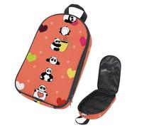Eslifey Borsa organizer per utensili da cucina da viaggio, motivo con panda e stelle, colore rosa pastello, portatile, per barbecue, campeggio, pentole e utensili da cucina, Multicolore 11