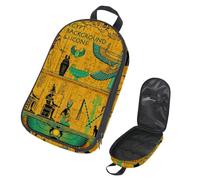 Eslifey Borsa organizer per utensili da cucina da viaggio, motivo faraone egiziano, borsa portatile per barbecue, campeggio, pentole, kit da cucina, Multicolore 1., 14.7x8.74x2.17in/36x22.2x25.5cm