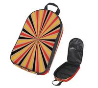 Eslifey Borsa organizer per utensili da cucina da viaggio, vintage, tribale, mandala, fiore, cerchio, arancione, borsa portatile per barbecue, campeggio, pentole kit da cucina, Multicolore 6
