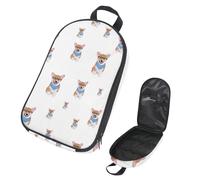 Eslifey Borsa organizer per utensili da cucina da viaggio, vintage, tribale, mandala, fiore, cerchio, arancione, borsa portatile per barbecue, campeggio, pentole kit da cucina, Multicolore 4