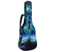 Eslifey Borsa per chitarra acustica Alien Stand Earth tracolla regolabile custodia per chitarra Gig Bag 40 41 42 pollici, Multicolore, 42.9x16.9x4.7 in, Organizer per borse