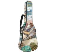 Eslifey Borsa per chitarra acustica Art Turtle Beach tracolla regolabile custodia chitarra Gig Bag 40 41 42 pollici, Multicolore, 42.9x16.9x4.7 in, Organizer per borse