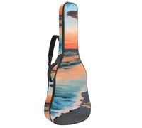 Eslifey Borsa per chitarra acustica Beach Sunset tracolla regolabile custodia per chitarra Gig Bag 40 41 42 pollici, Multicolore, 42.9x16.9x4.7 in, Organizer per borse