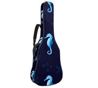 Eslifey Borsa per chitarra acustica con granchio da spiaggia, tracolla regolabile, custodia per chitarra da 100 cm a 106 cm, Multicolore 9, 42.9x16.9x4.7 in, Organizer per borse