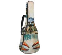 Eslifey Borsa per chitarra acustica con granchio oceano dipinto tracolla regolabile custodia per chitarra Gig Bag 40 41 42 pollici, Multicolore, 42.9x16.9x4.7 in, Organizer per borse