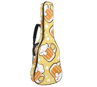 Eslifey Borsa per chitarra acustica con motivo tazze di birra tracolla regolabile custodia per chitarra Gig Bag 40 41 42 pollici, Colore 1, 42.9x16.9x4.7 in