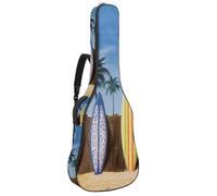 Eslifey Borsa per chitarra acustica con motivo tazze di birra tracolla regolabile custodia per chitarra Gig Bag 40 41 42 pollici, Colore 3, 42.9x16.9x4.7 in