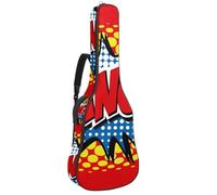 Eslifey Borsa per chitarra acustica con motivo tazze di birra tracolla regolabile custodia per chitarra Gig Bag 40 41 42 pollici, Colore 6, 42.9x16.9x4.7 in