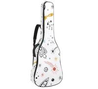 Eslifey Borsa per chitarra acustica con sistema solare e tracolla regolabile Marte Earth da 40 41 42 pollici, Multicolore 9, 42.9x16.9x4.7 in, Organizer per borse