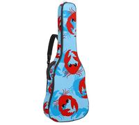 Eslifey Borsa per chitarra acustica Hello Summer Fruits Tracolla regolabile Custodia per chitarra Gig Bag 40 41 42 pollici, Multicolore 8., 42.9x16.9x4.7 in, Organizer per borse