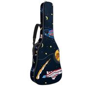 Eslifey Borsa per chitarra acustica Messico Day of The Dead Sugar Skull Cacti tracolla regolabile custodia per chitarra Gig Bag 40 41 42 pollici, Multicolore 5., 42.9x16.9x4.7 in, Organizer per borse