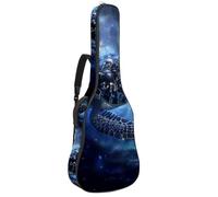 Eslifey Borsa per chitarra acustica Raccoon Girasole Tavola di Legno Tracolla Regolabile Custodia Chitarra Gig Bag 40 41 42 Pollice, Colore 9, 42.9x16.9x4.7 in