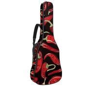 Eslifey Borsa per chitarra acustica Red Hot Chili Pepper Pattern tracolla regolabile custodia per chitarra Gig Bag 40 41 42 pollici, Multicolore, 42.9x16.9x4.7 in, Organizer per borse