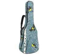 Eslifey Borsa per chitarra acustica Snowy Betulla Rami Uccelli Tracolla Regolabile Custodia per Chitarra Gig Bag 40 41 42 Pollici, Multicolore 1., 42.9x16.9x4.7 in, Organizer per borse