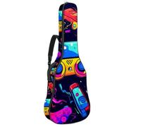 Eslifey Borsa per chitarra acustica Tie Dye Game Controller Tracolla regolabile Custodia per chitarra Gig Bag 40 41 42 pollici, Colore 4, 42.9x16.9x4.7 in