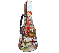 Eslifey Borsa per chitarra acustica vintage Old Grunge mappa del mondo, tracolla regolabile, custodia per chitarra da concerto 40 41 42 pollici, Multicolore 4., 42.9x16.9x4.7 in, Organizer per borse