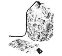 Eslifey Borsa per cosmetici da viaggio, borsa da trucco a barile, borsa multifunzionale per articoli da toeletta con tasca rotonda per riporre oggetti, mucca contro un pascolo, Multicolore 4.,