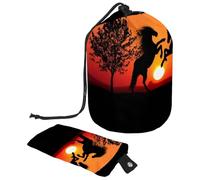 Eslifey Borsa per cosmetici da viaggio, borsa da trucco a barile, borsa multifunzionale per articoli da toeletta con tasca portaoggetti rotonda, bulldog inglese, Multicolore 10., 9.9x6.9in/25.2x17.6cm