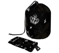 Eslifey Borsa per cosmetici da viaggio, borsa da trucco a barile, borsa multifunzionale per articoli da toeletta con tasca rotonda per riporre oggetti, mucca contro un pascolo, Multicolore 6.,