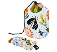 Eslifey Borsa per cosmetici da viaggio, borsa da trucco a barile, borsa multifunzionale per articoli da toeletta con tasca rotonda per riporre oggetti, mucca contro un pascolo, Multicolore 8.,