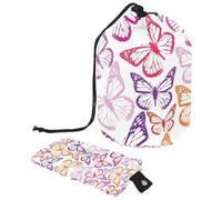 Eslifey Borsa per cosmetici da viaggio, borsa per il trucco a barile, borsa multifunzionale per articoli da toeletta con tasca rotonda per riporre oggetti, motivo giraffa oro rosa, Multicolore 9,