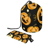 Eslifey Borsa per cosmetici da viaggio, borsa per il trucco a botte, borsa multifunzionale per articoli da toeletta con tasca rotonda per riporre oggetti, foglie e piante botaniche, Multicolore 10.,