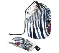 Eslifey Borsa per cosmetici da viaggio, borsa per il trucco a botte, borsa multifunzionale per articoli da toeletta con tasca rotonda per riporre oggetti, foglie e piante botaniche, Multicolore 9,