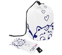 Eslifey Borsa per cosmetici da viaggio, borsa per il trucco, borsa multifunzionale per articoli da toeletta con tasca rotonda, organizer con scritta "I Love Cats", Multicolore, 9.9x6.9in/25.2x17.6cm