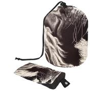 Eslifey Borse cosmetiche da viaggio barile borsa per il trucco, borsa multifunzionale per articoli da toeletta borse a secchiello rotondo organizer tasca portaoggetti, iniziali-lettera-H, Multicolore