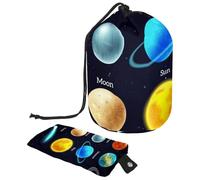 Eslifey Borse cosmetiche da viaggio barile borsa per il trucco, borsa multifunzionale per articoli da toeletta borse a secchiello rotondo organizer tasca portaoggetti, iniziali-lettera-H, Multicolore