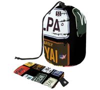 Eslifey Borse cosmetiche da viaggio borsa per il trucco, borsa multifunzionale per articoli da toeletta borse a secchiello rotonda organizer tasca portaoggetti, avventure pirati, Multicolore 9,