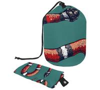 Eslifey Borse cosmetiche da viaggio borsa per il trucco, borsa multifunzionale per articoli da toeletta borse a secchiello rotonda organizer tasca portaoggetti, avventure pirati, Multicolore 2.,