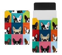 Eslifey Boston Terrier - Custodia sottile in pelle per computer portatile da 13", con chiusura magnetica, in microfibra