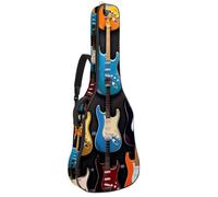 Eslifey Chitarra Acustica Borsa Chitarra Chimica Equazione Modello Tracolla Regolabile Custodia Chitarra Gig Bag 40 41 42 Pollici, Colore 6, 42.9x16.9x4.7 in