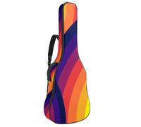 Eslifey Chitarra Acustica Borsa Sfondo Colore Tracolla Regolabile Chitarra Custodia Gig Bag 40 41 42 Pollice, Multicolore 1., 42.9x16.9x4.7 in, Organizer per borse