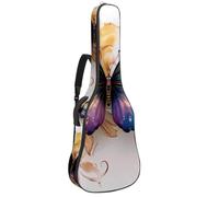 Eslifey Chitarra Acustica Colore Scimmia Acquerello Splash Tracolla Regolabile Custodia Chitarra Gig Bag 40 41 42 Pollice, Colore 6, 42.9x16.9x4.7 in